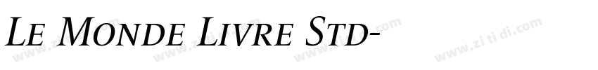 Le Monde Livre Std字体转换